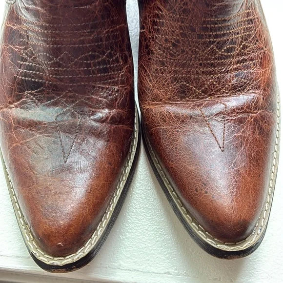 Thomas Cook Women’s Brown Leather Western Booties - Picture 4 of 12